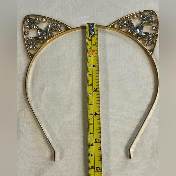 Set of 2 Metal Cat Headbands (1 gold & 1 silver) - Picture 6 of 10